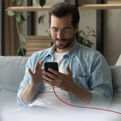 SBS TECABLETISSUETCCR USB-C - USB-C 1.5m 60W Braided Cable - Red_3