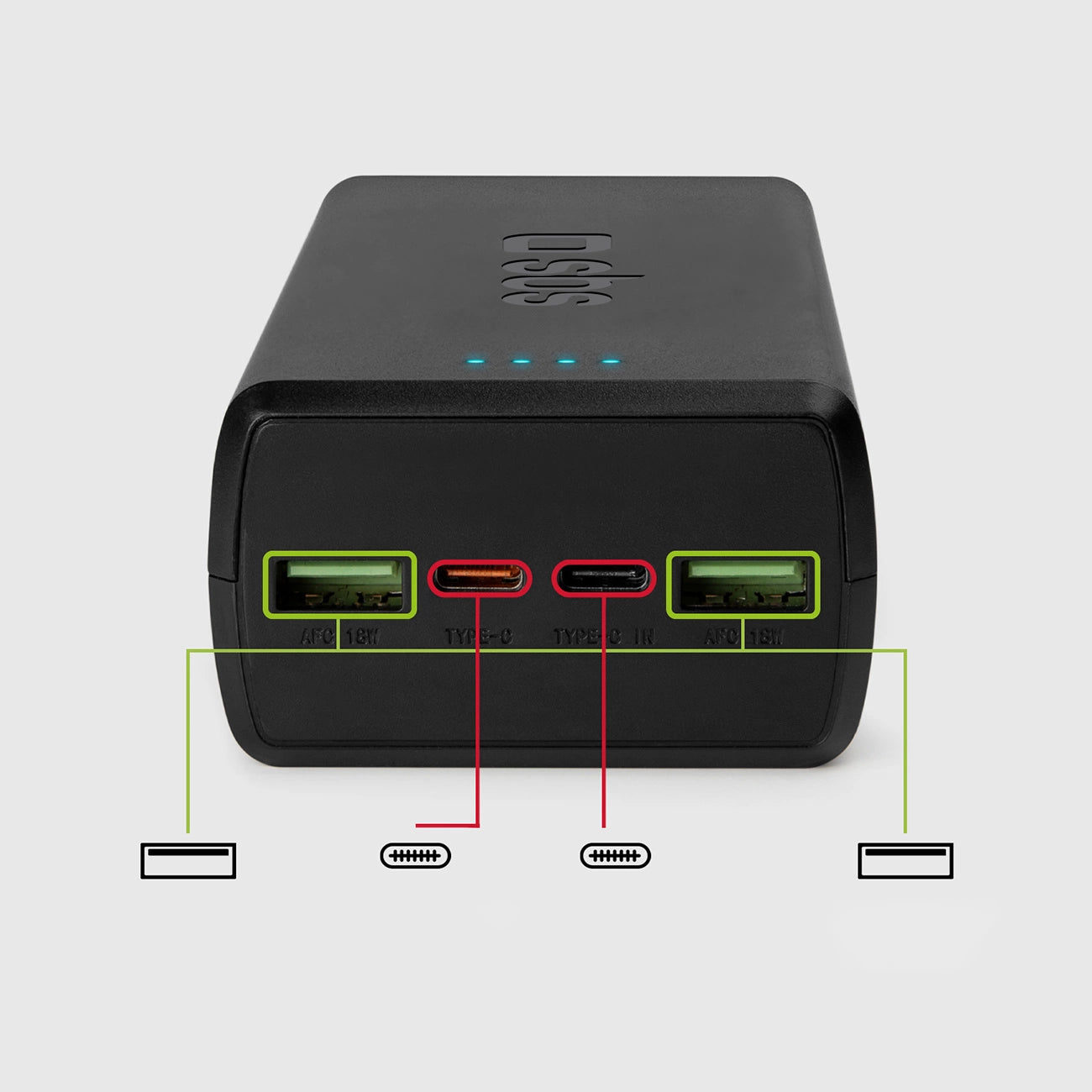 Powerbank SBS TTBB30000PD20K 30000 mAh 2 x USB-C 2 x USB-A - black_9