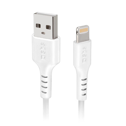 SBS TECABLEUSBIP589W USB-A - Lightning Cable - White_0