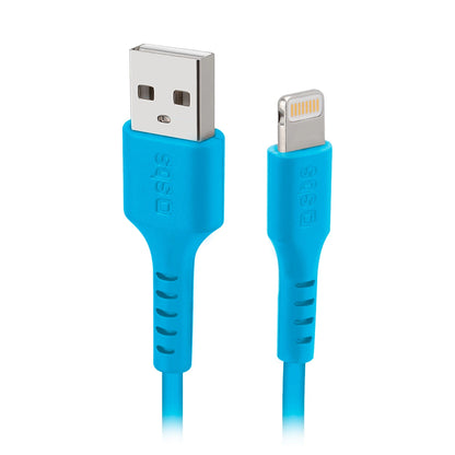 SBS TECABLEUSBIP589A USB-A - Lightning Cable - Blue_0