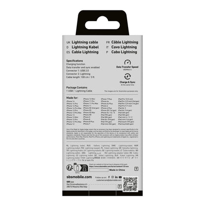 SBS TECABLEUSBIP589A USB-A - Lightning Cable - Blue_1