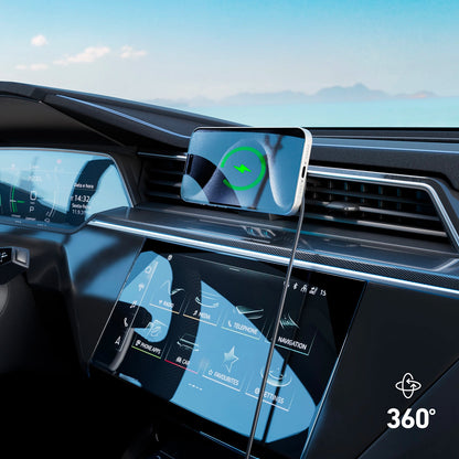 Smartphone holder with inductive charger SBS TESUPFANWIR15W 15W for air vent, with cooling - black_4