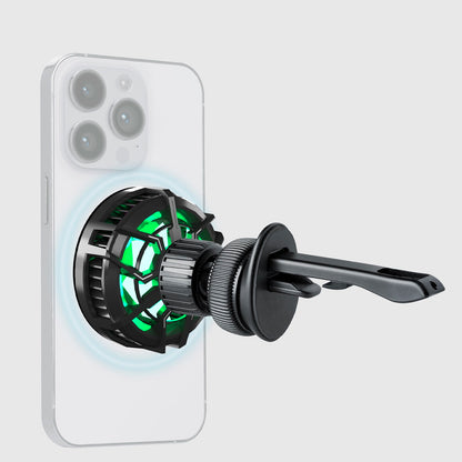 Smartphone holder with inductive charger SBS TESUPFANWIR15W 15W for air vent, with cooling - black_6