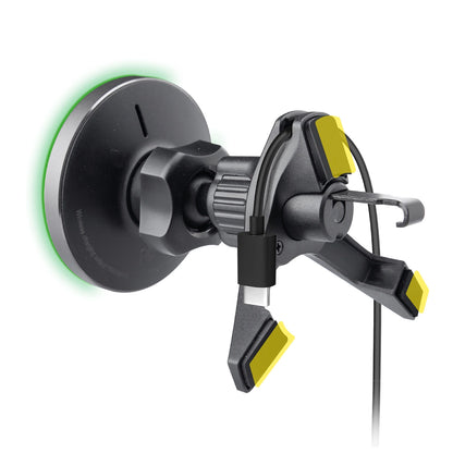 Smartphone holder with wireless charger SBS TESUPMAGWIR15W for air vent, compatible with MagSafe - black_1