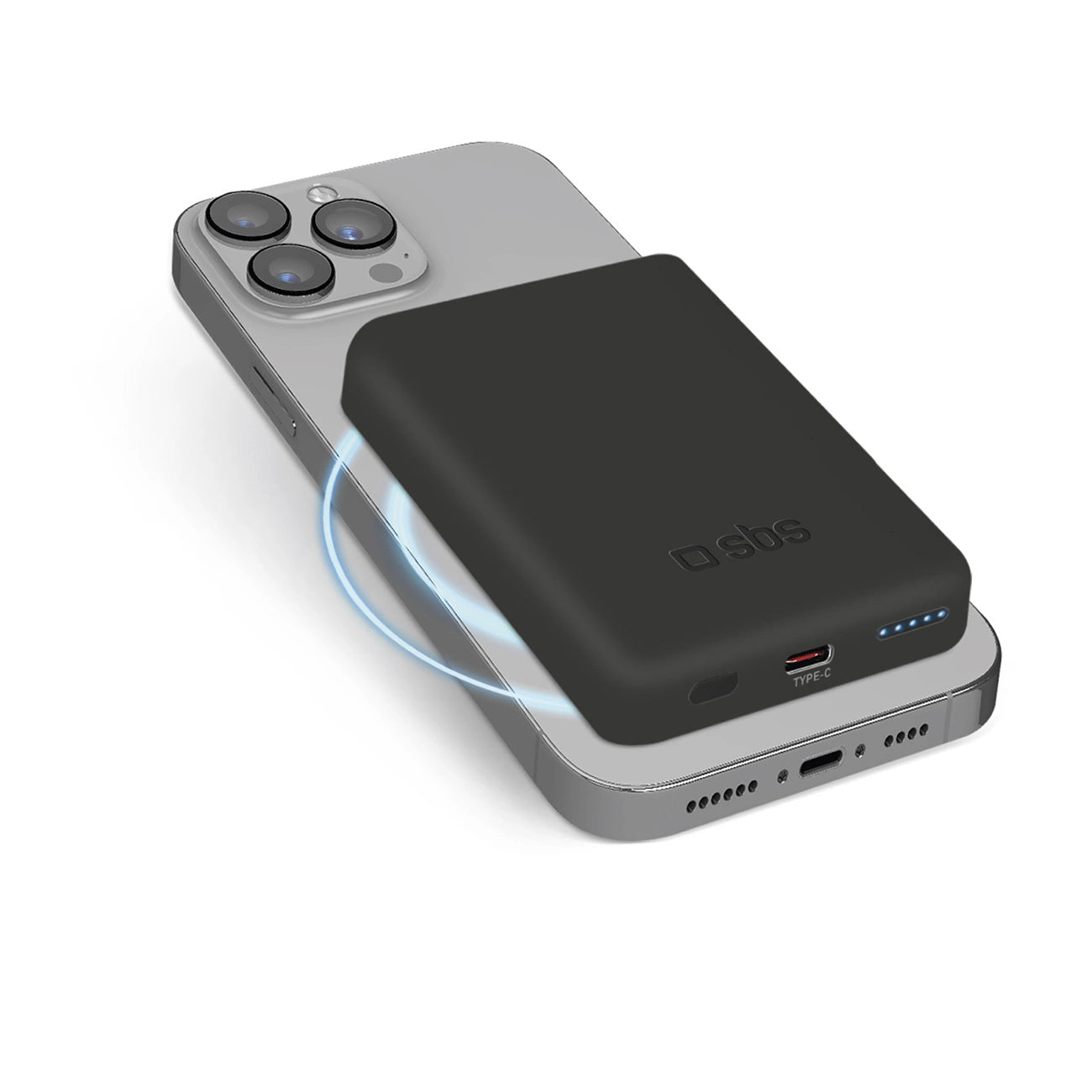 SBS TEBB5000MAG1CK Wireless Power Bank 5000 mAh USB-C, MagSafe Compatible - Black_0
