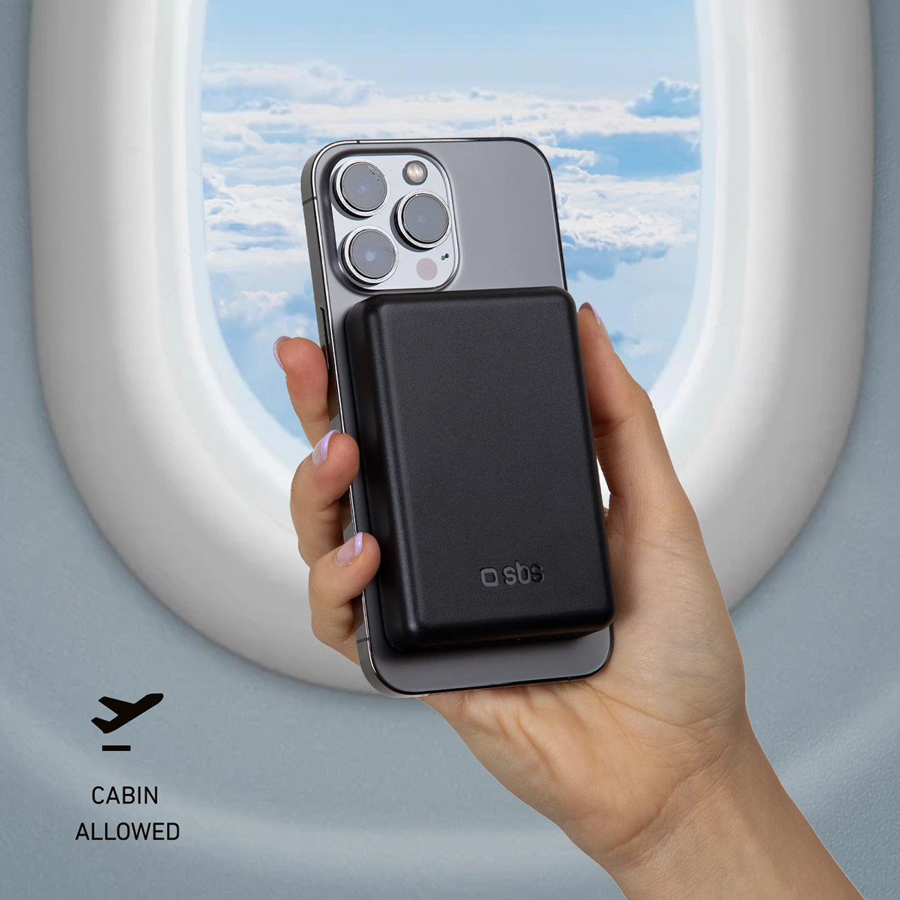 SBS TEBB5000MAG1CK Wireless Power Bank 5000 mAh USB-C, MagSafe Compatible - Black_9