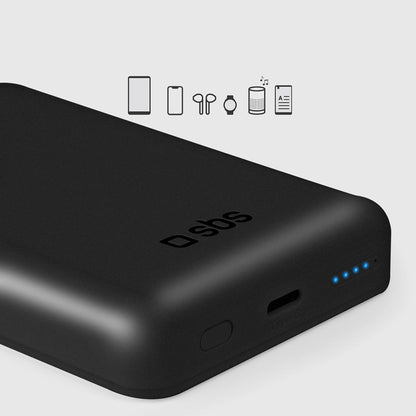SBS TEBB5000MAG1CK Wireless Power Bank 5000 mAh USB-C, MagSafe Compatible - Black_2