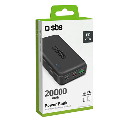 Powerbank SBS TTBB20000PD20K 20000 mAh 20W PD USB-C, USB-A, Micro-USB - black_1