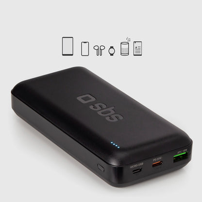 Powerbank SBS TTBB20000PD20K 20000 mAh 20W PD USB-C, USB-A, Micro-USB - black_3