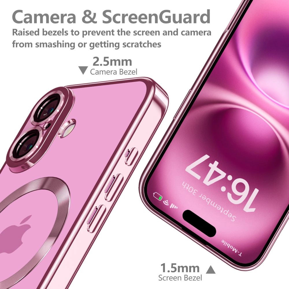 Etui Tech-Protect MagFlex MagSafena iPhone 16 - przezroczyste / różowe_1