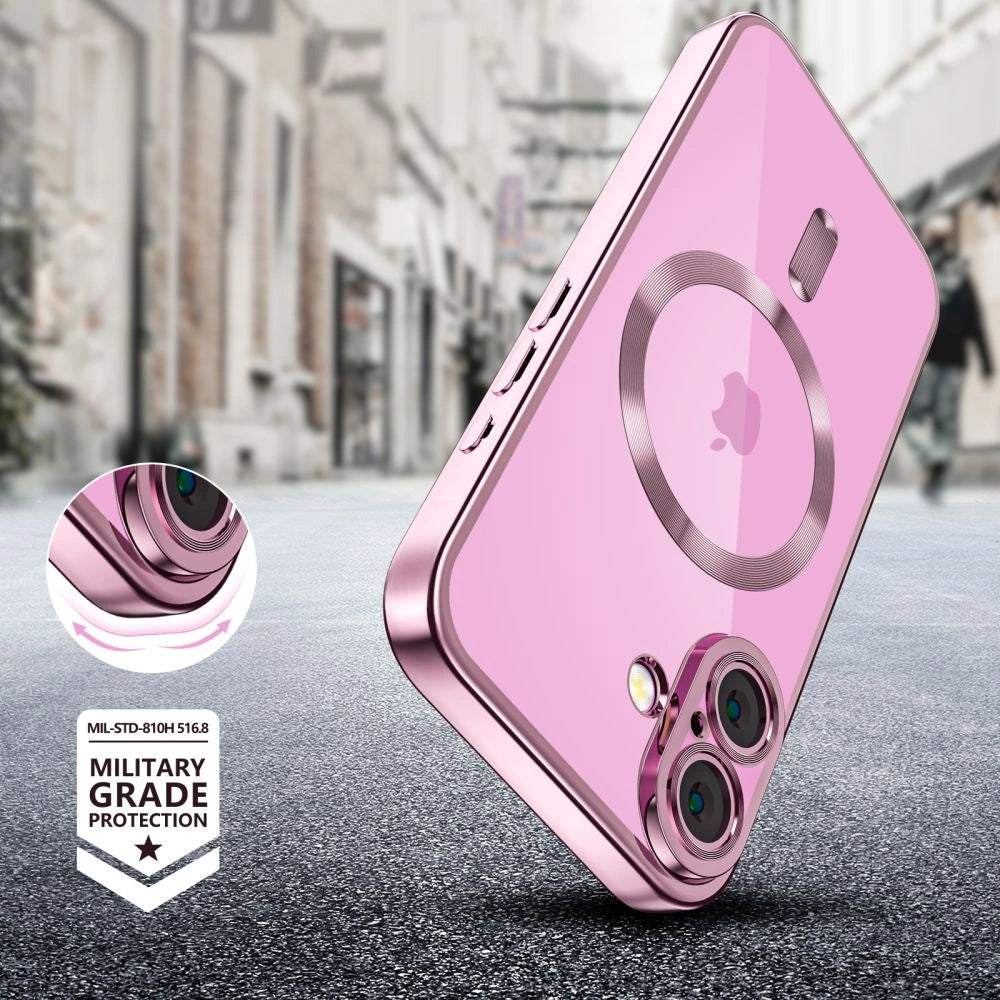 Etui Tech-Protect MagFlex MagSafena iPhone 16 - przezroczyste / różowe_2