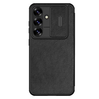 Nillkin Qin Pro Case for Samsung Galaxy S25+ with Flip and Camera Cover - Black_0