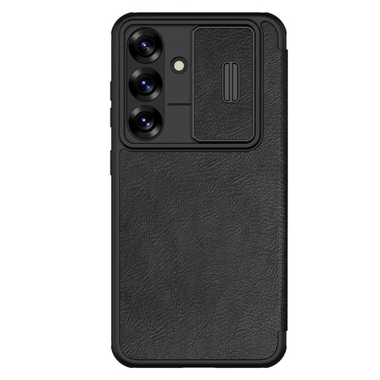 Nillkin Qin Pro Case for Samsung Galaxy S25+ with Flip and Camera Cover - Black_0