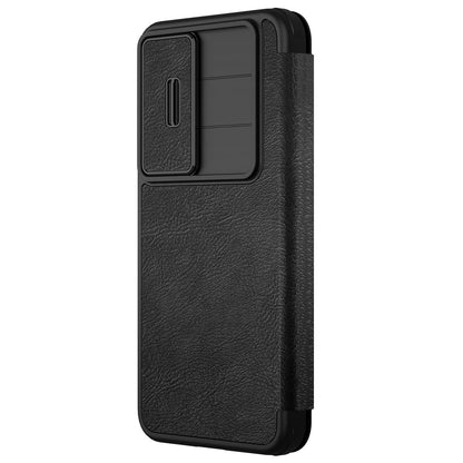 Nillkin Qin Pro Case for Samsung Galaxy S25+ with Flip and Camera Cover - Black_1