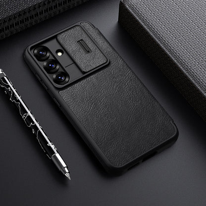 Nillkin Qin Pro Case for Samsung Galaxy S25+ with Flip and Camera Cover - Black_5