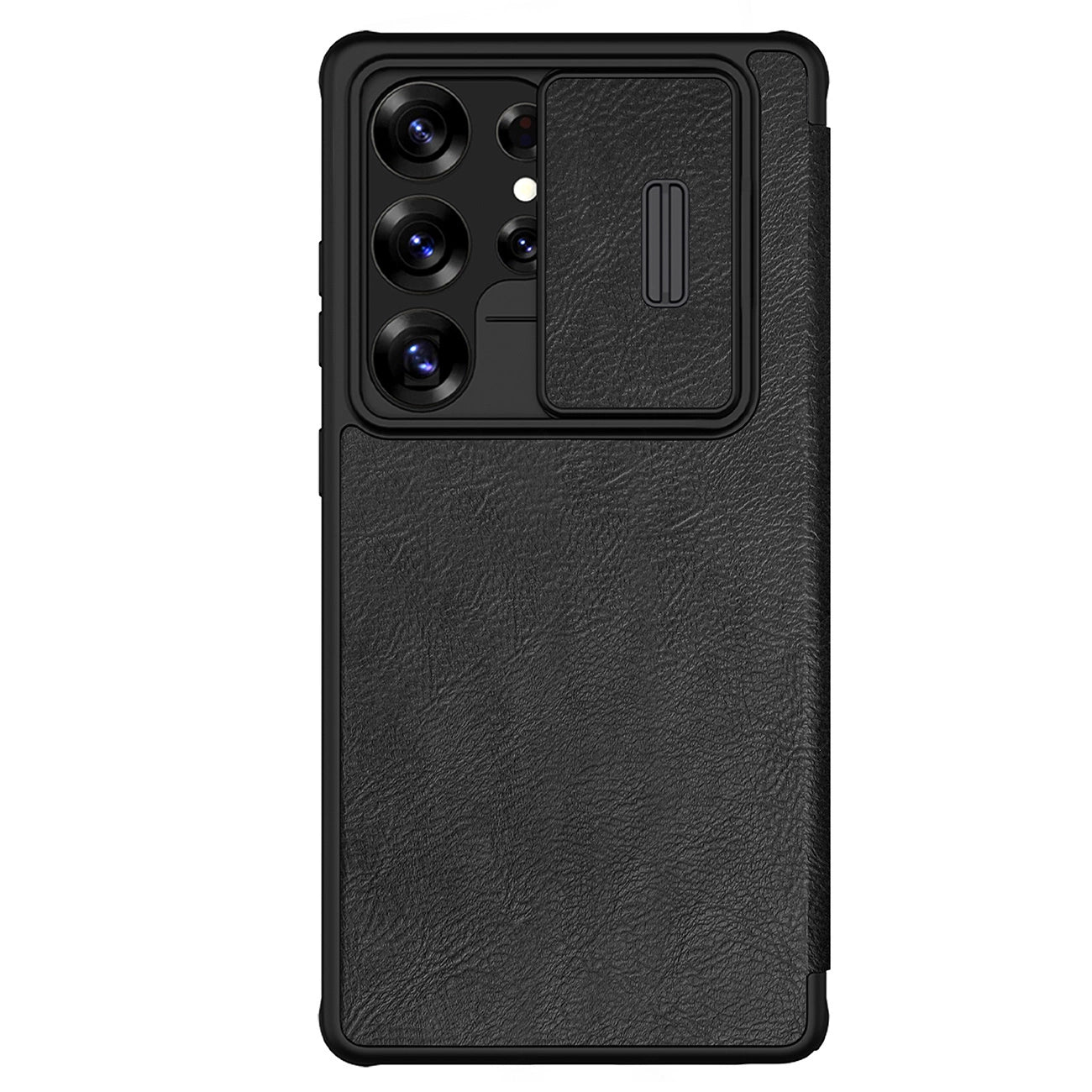 Nillkin Qin Pro Case for Samsung Galaxy S25 Ultra with Flip and Camera Cover - Black_0