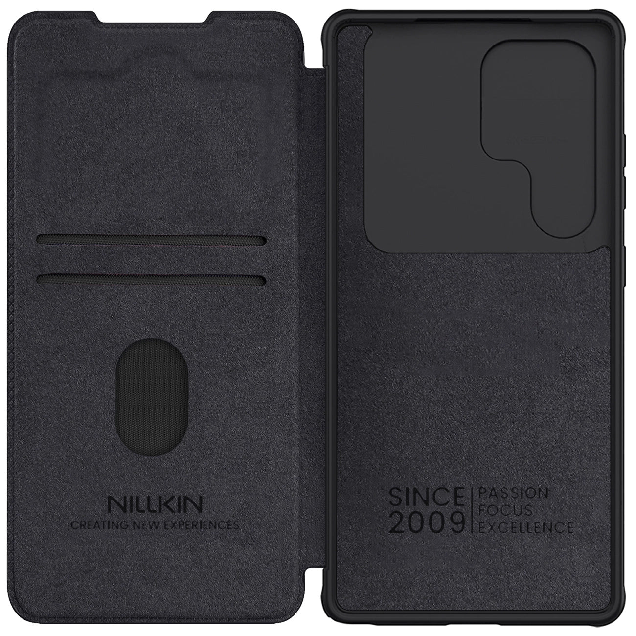 Nillkin Qin Pro Case for Samsung Galaxy S25 Ultra with Flip and Camera Cover - Black_4