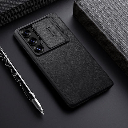 Nillkin Qin Pro Case for Samsung Galaxy S25 Ultra with Flip and Camera Cover - Black_7