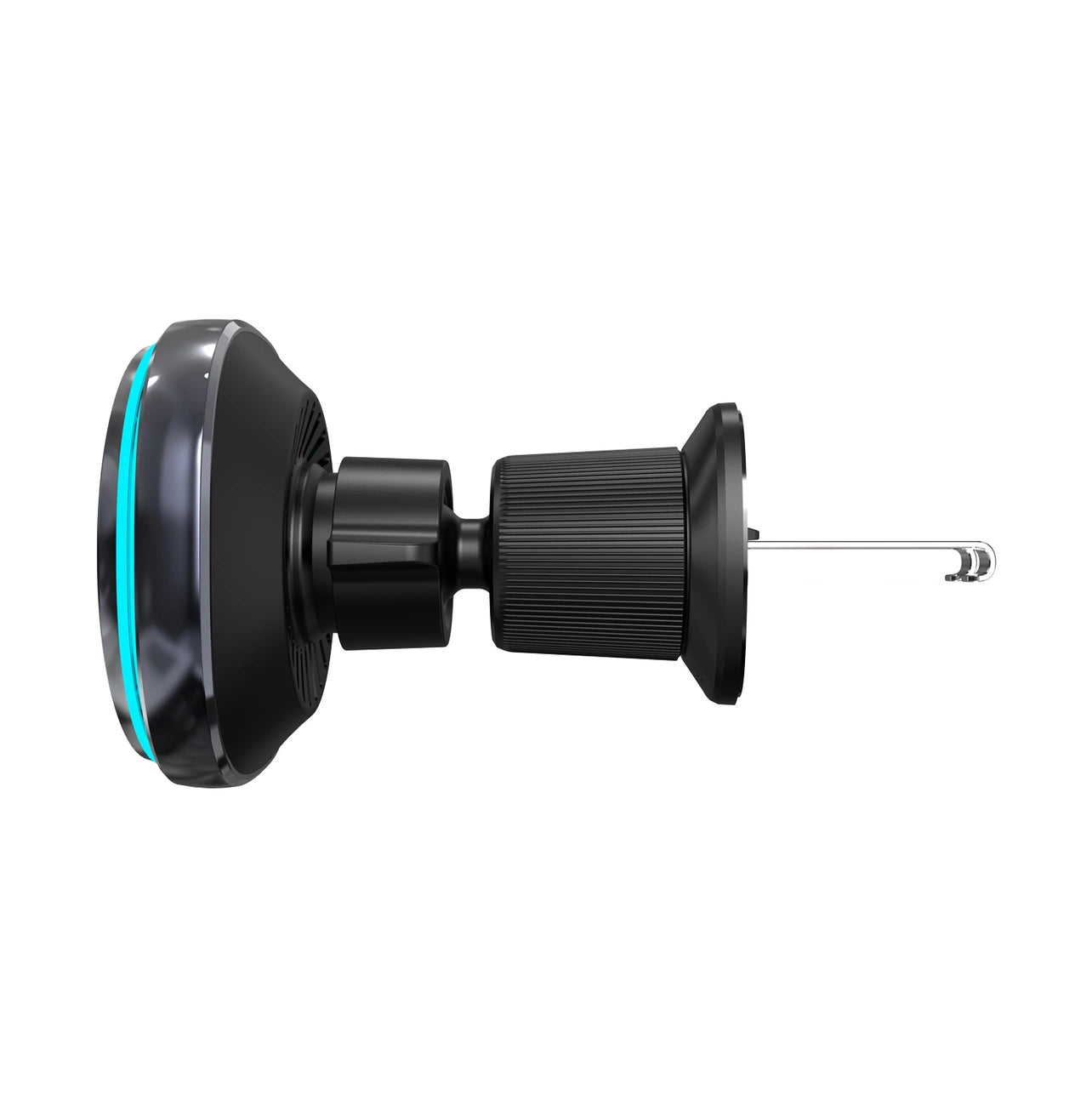 Wozinsky WCT5-Q6S2Y Car Holder with Qi/MagSafe 15W Inductive Charger for Ventilation Grill with Fan - Black_1