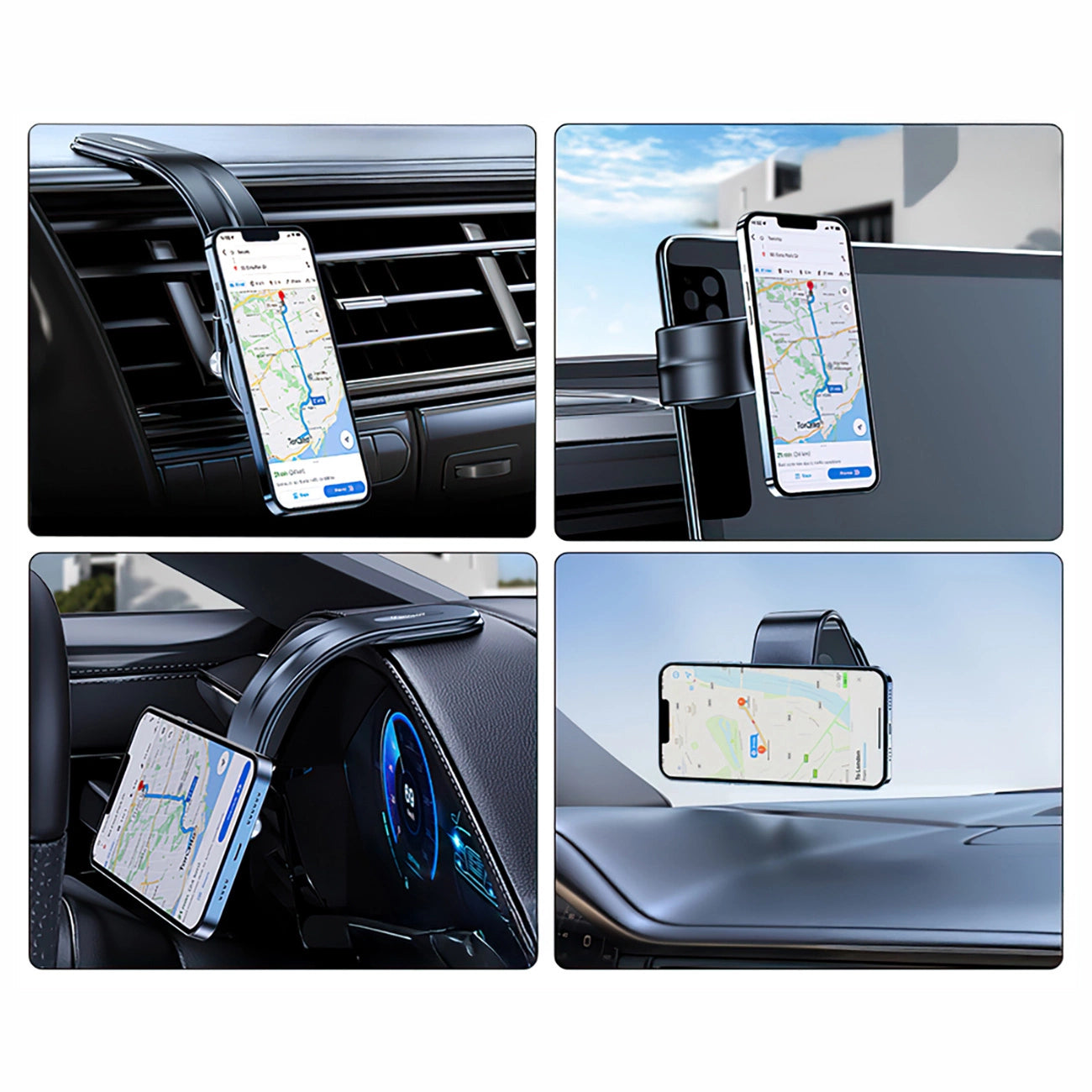 Wozinsky WCZ2Y2S Magnetic Car Holder with 15W MagSafe Inductive Charger for Car Cockpit - Black_6