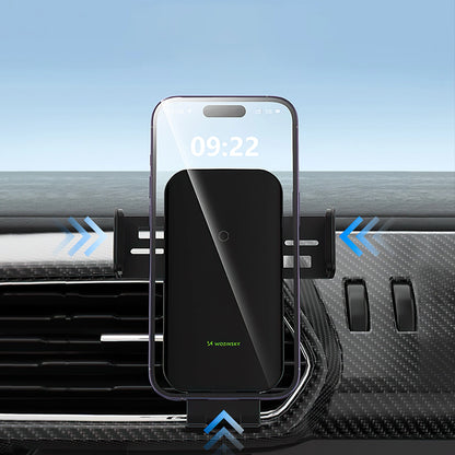 Wozinsky WEDZ-3Y8S clamp car holder with 15W inductive charger for phone on the air vent - black_7