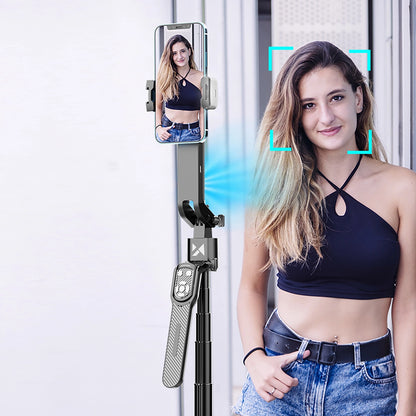 Wozinsky WST-360YS Selfie Stick with Tripod Function with 360° AI Auto Face Tracking Gesture Control - Black_2
