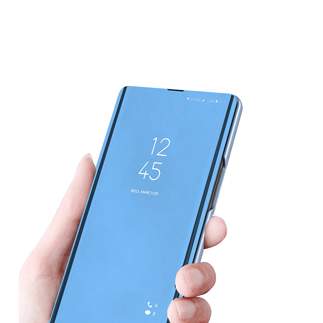 Clear View Case for Samsung Galaxy A36 Cover with Flip - Blue_1