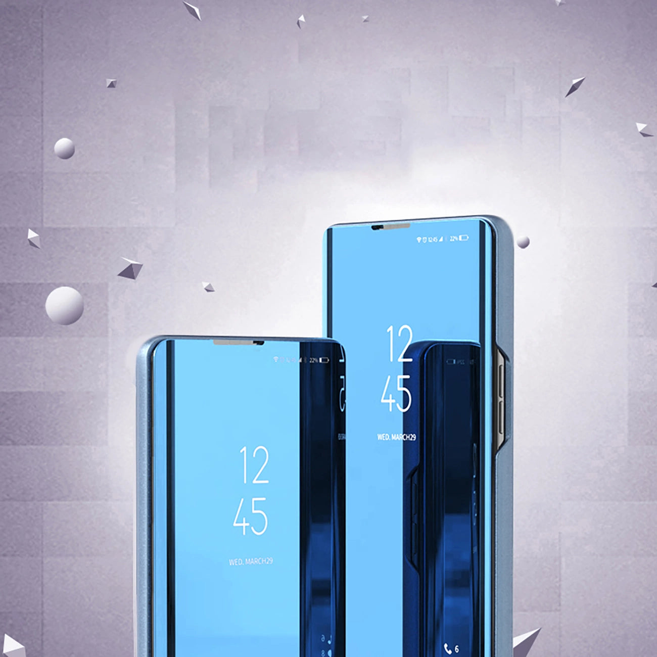 Clear View Case for Samsung Galaxy A36 Cover with Flip - Blue_6