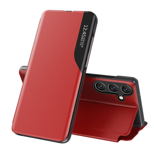 Eco Leather View Case elegant case with flap and stand function for Samsung Galaxy A36 - red_0