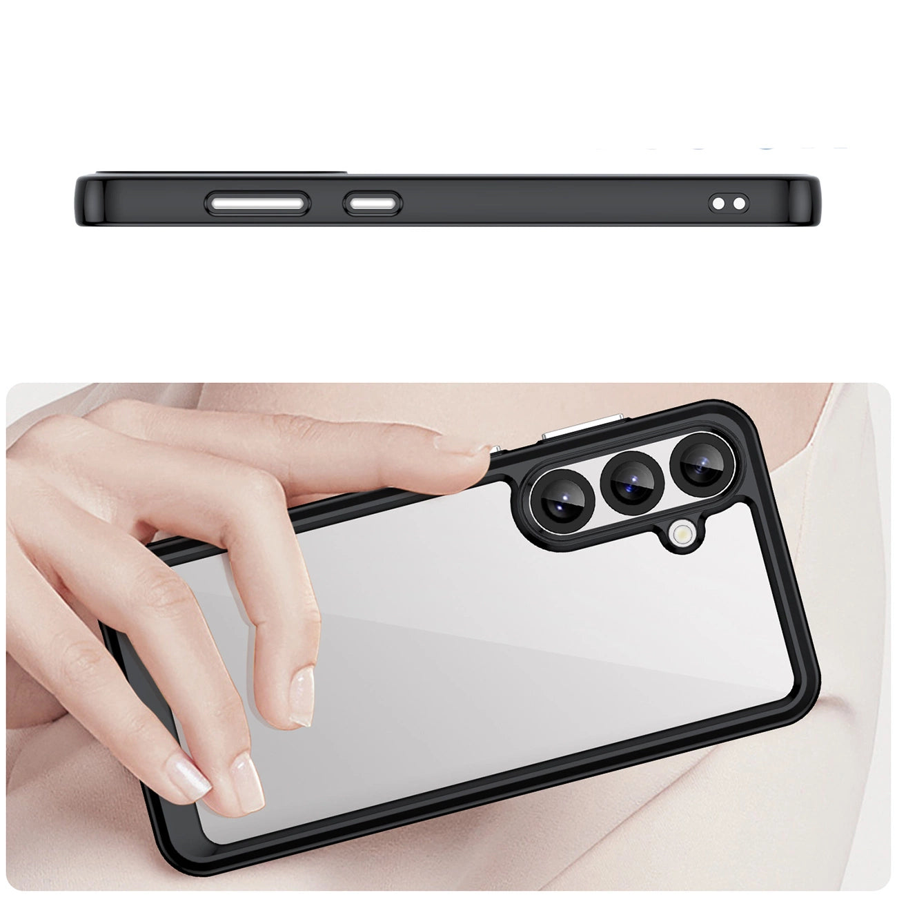 Outer Space Case for Samsung Galaxy A36 Cover with Flexible Frame - Black_3