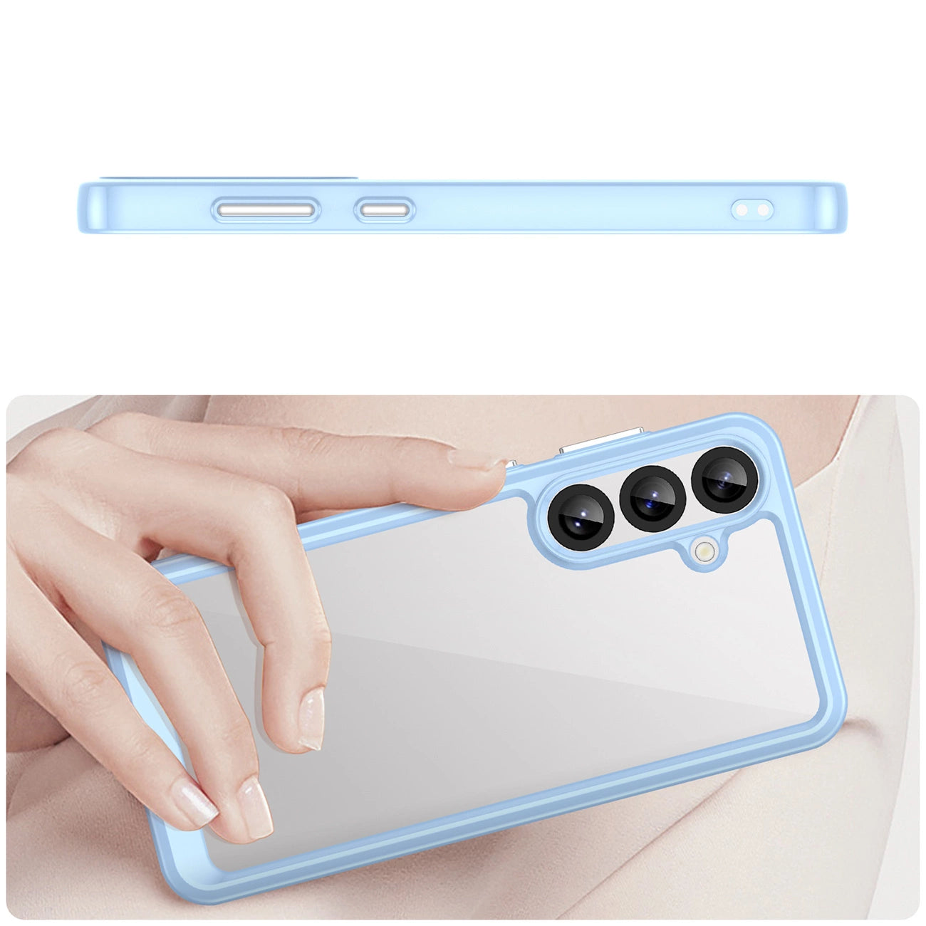 Outer Space Case for Samsung Galaxy A36 Cover with Flexible Frame - Blue_2