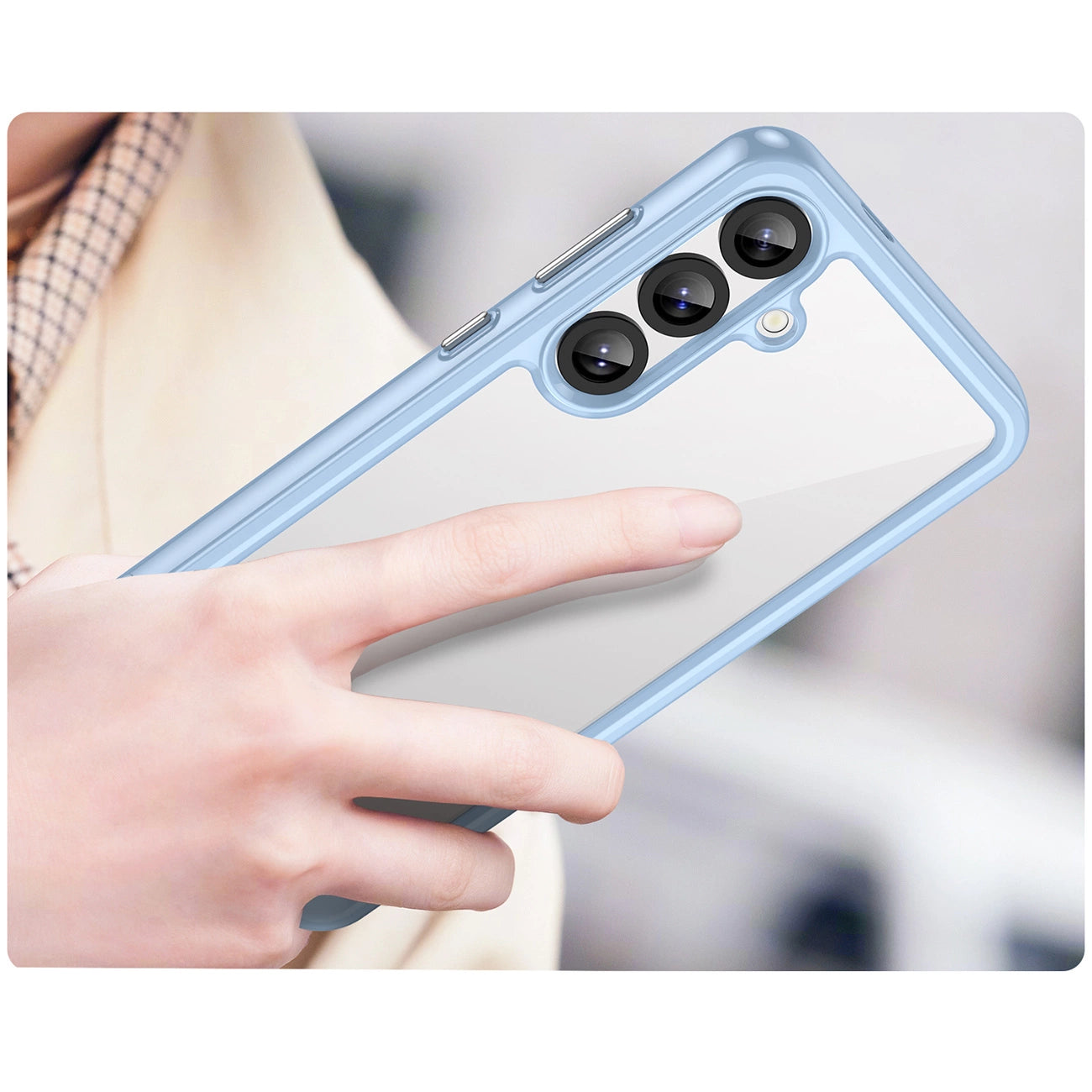Outer Space Case for Samsung Galaxy A36 Cover with Flexible Frame - Blue_3