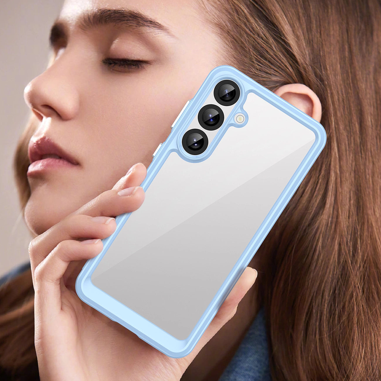 Outer Space Case for Samsung Galaxy A36 Cover with Flexible Frame - Blue_4