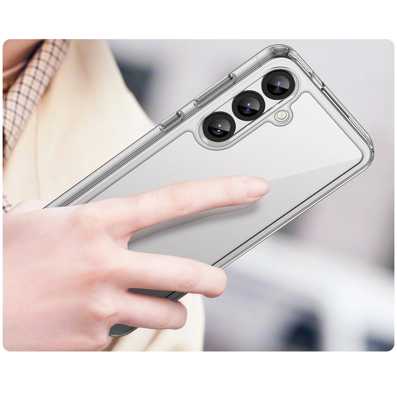 Outer Space Case for Samsung Galaxy A36 Cover with Flexible Frame - Transparent_3