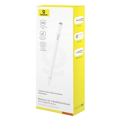 Baseus Smooth Writing III 3in1 Passive Stylus - Non-magnetic Version - White_5