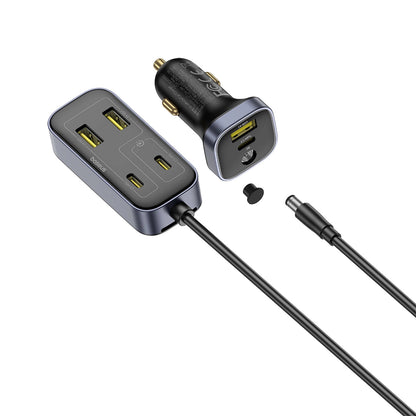 Baseus BackseatPal L1 110W Car Charger 3 x USB-A + 3 x USB-C with 1.5m Extension Cable - Black_3
