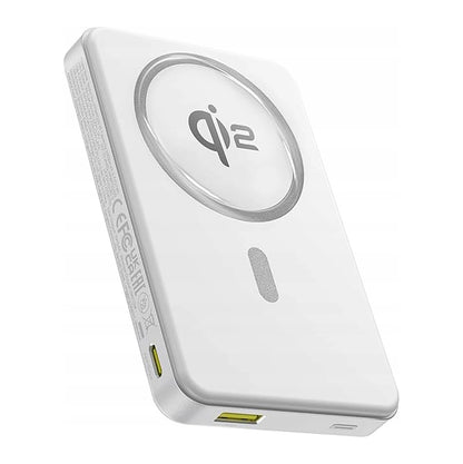 Baseus Airpow II 10000mAh Qi2 Power Bank with MagSafe 22.5W with Baseus Simple Series USB-C Cable - USB-C 20V/3A (30cm) - White_0
