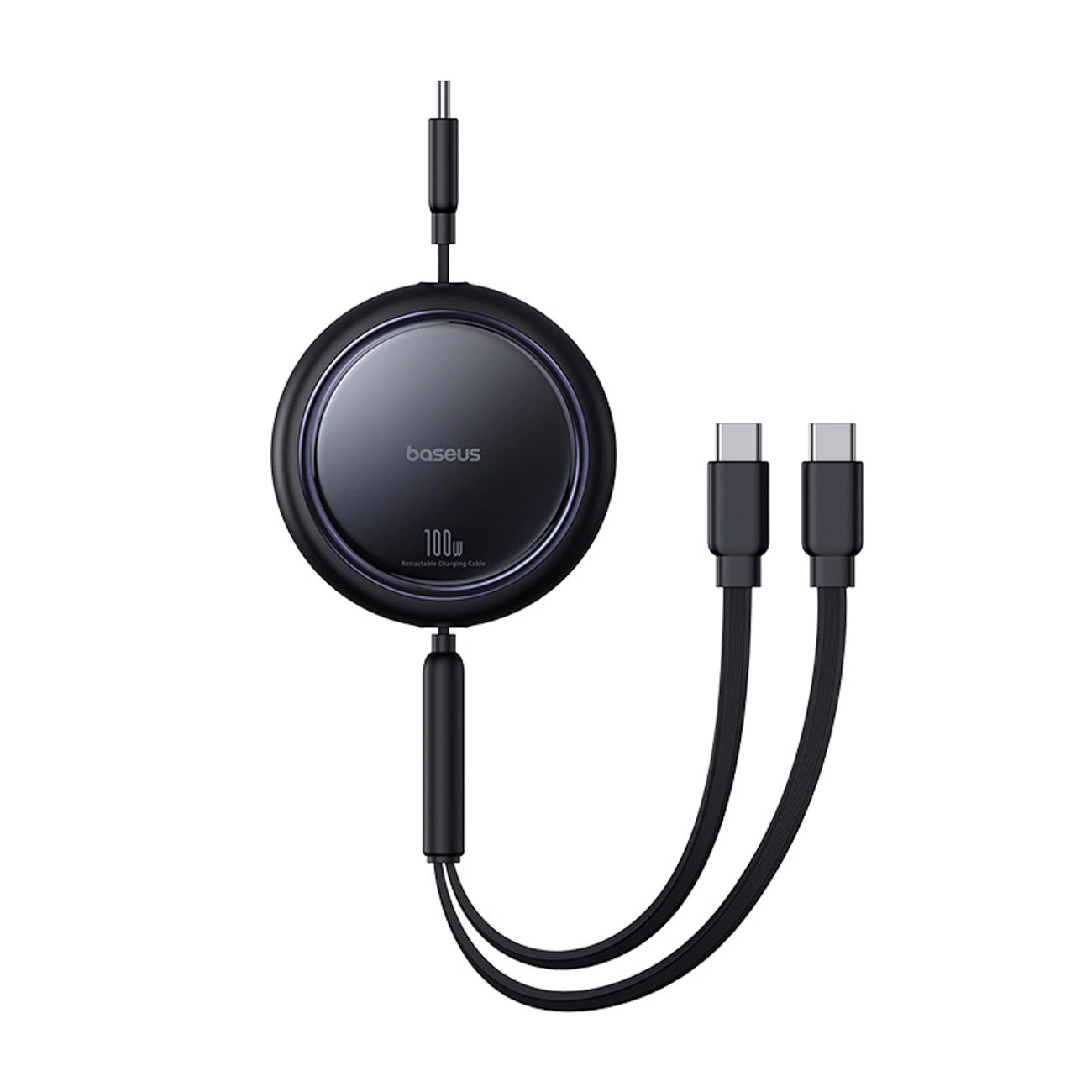 Baseus Bright Mirror Series USB-C Retractable Cable - 2 x USB-C 100W 1m - Black_0