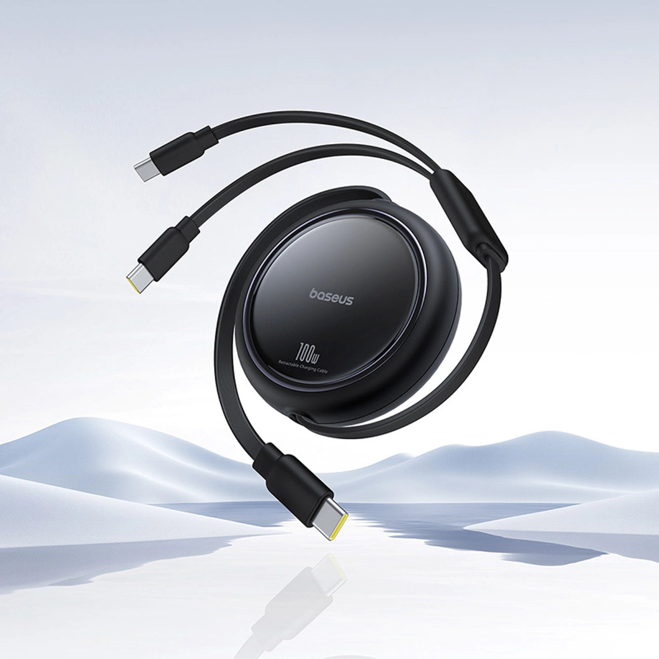 Baseus Bright Mirror Series USB-C Retractable Cable - 2 x USB-C 100W 1m - Black_6