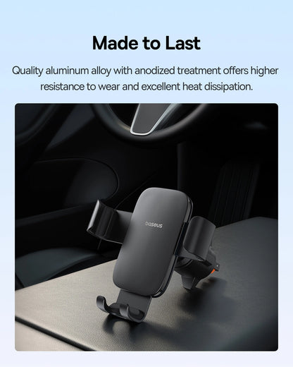 Baseus Metal Age 3 Car Phone Holder, Gravity, for Air Vent - Black_4