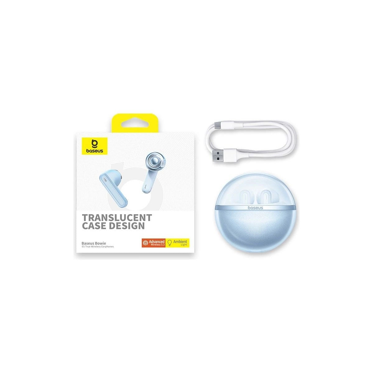 Baseus Bowie E5 TWS Wireless Headphones - Blue_4