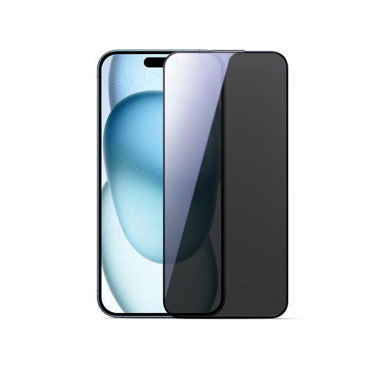 Joyroom JR-MLG0282 2.5D Dustproof Privacy Tempered Glass with Black Frame for iPhone 15 Plus/16 Plus_0