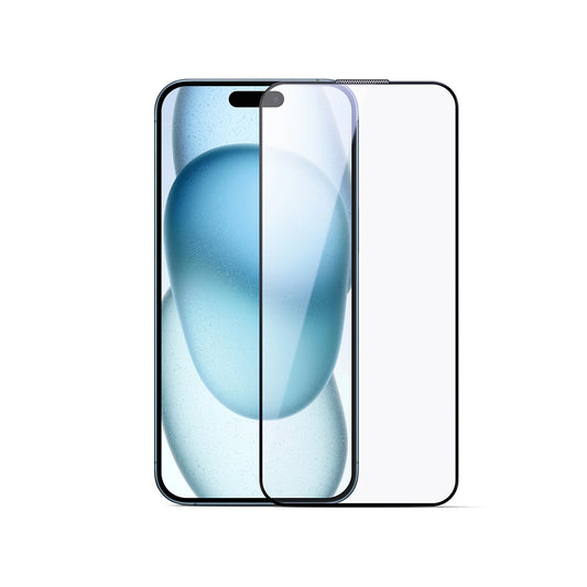 Joyroom JR-MLG0284 2.5D Anti-Blue Light + Dustproof Tempered Glass with Black Frame for iPhone 15/16_0
