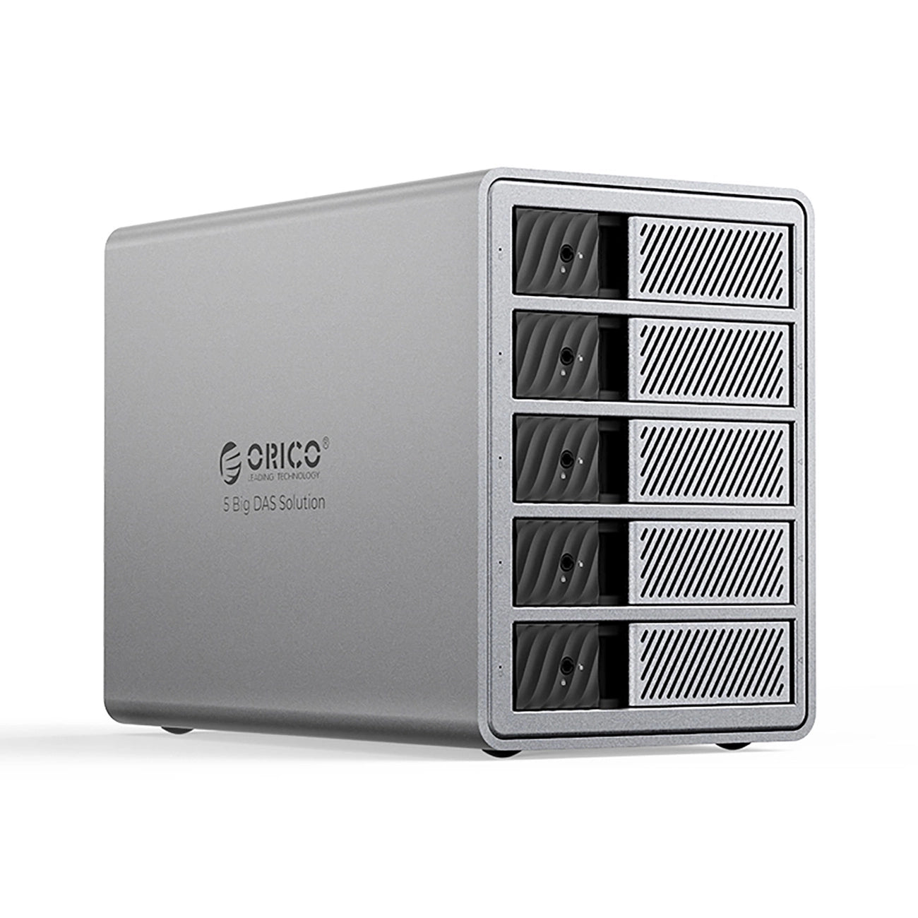 Orico 9858T3 5 Big DAS Solution ProThunder Disk Array with Thunderbolt 3 for 5 x 2.5"/3.5" SATA HDD/SSD - Gray_0
