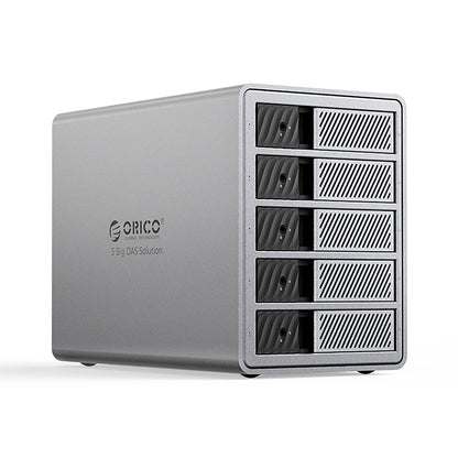 Orico 9858T3 5 Big DAS Solution ProThunder Disk Array with Thunderbolt 3 for 5 x 2.5"/3.5" SATA HDD/SSD - Gray_0