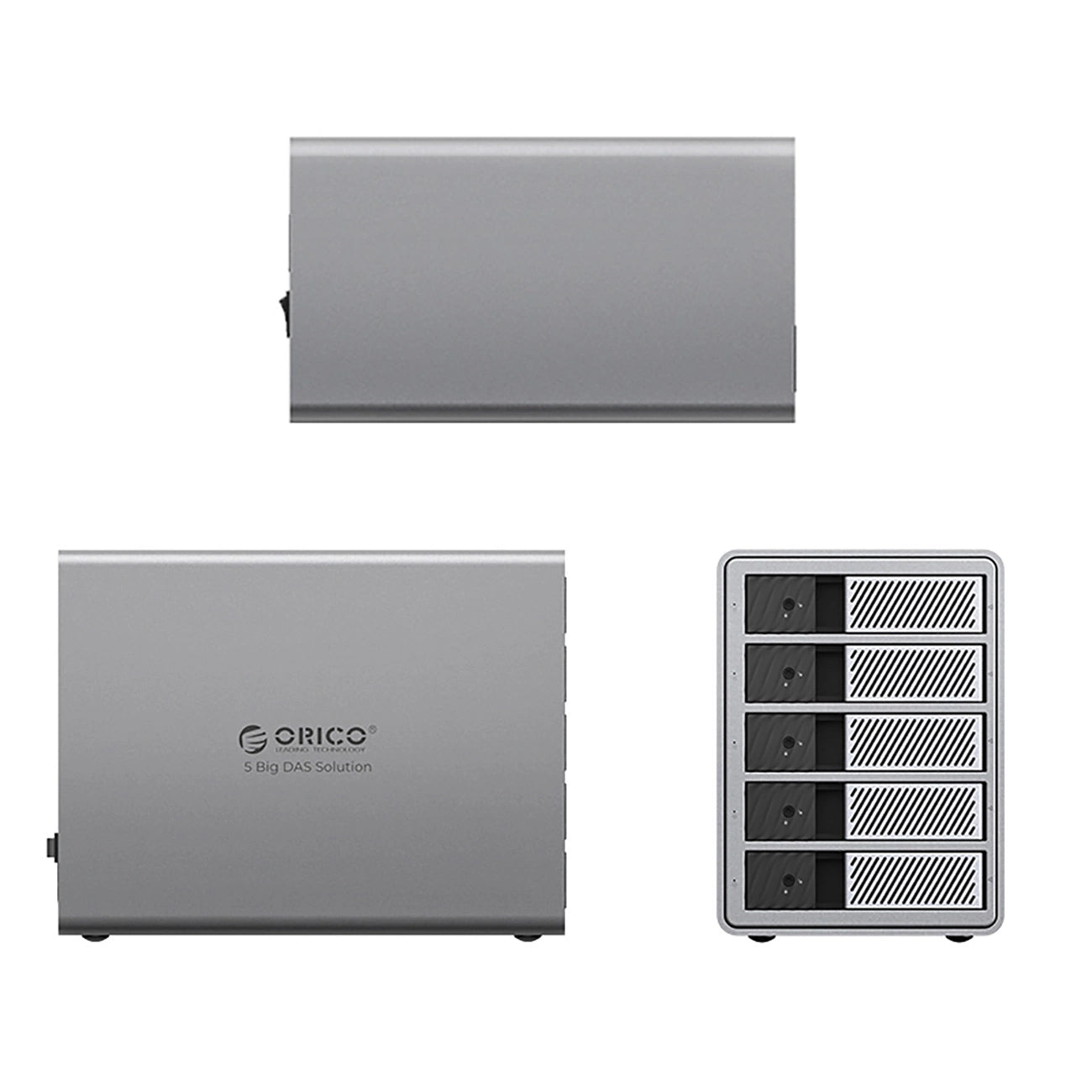 Orico 9858T3 5 Big DAS Solution ProThunder Disk Array with Thunderbolt 3 for 5 x 2.5"/3.5" SATA HDD/SSD - Gray_1