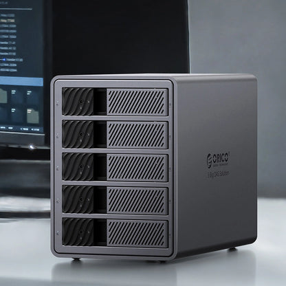 Orico 9858T3 5 Big DAS Solution ProThunder Disk Array with Thunderbolt 3 for 5 x 2.5"/3.5" SATA HDD/SSD - Gray_2
