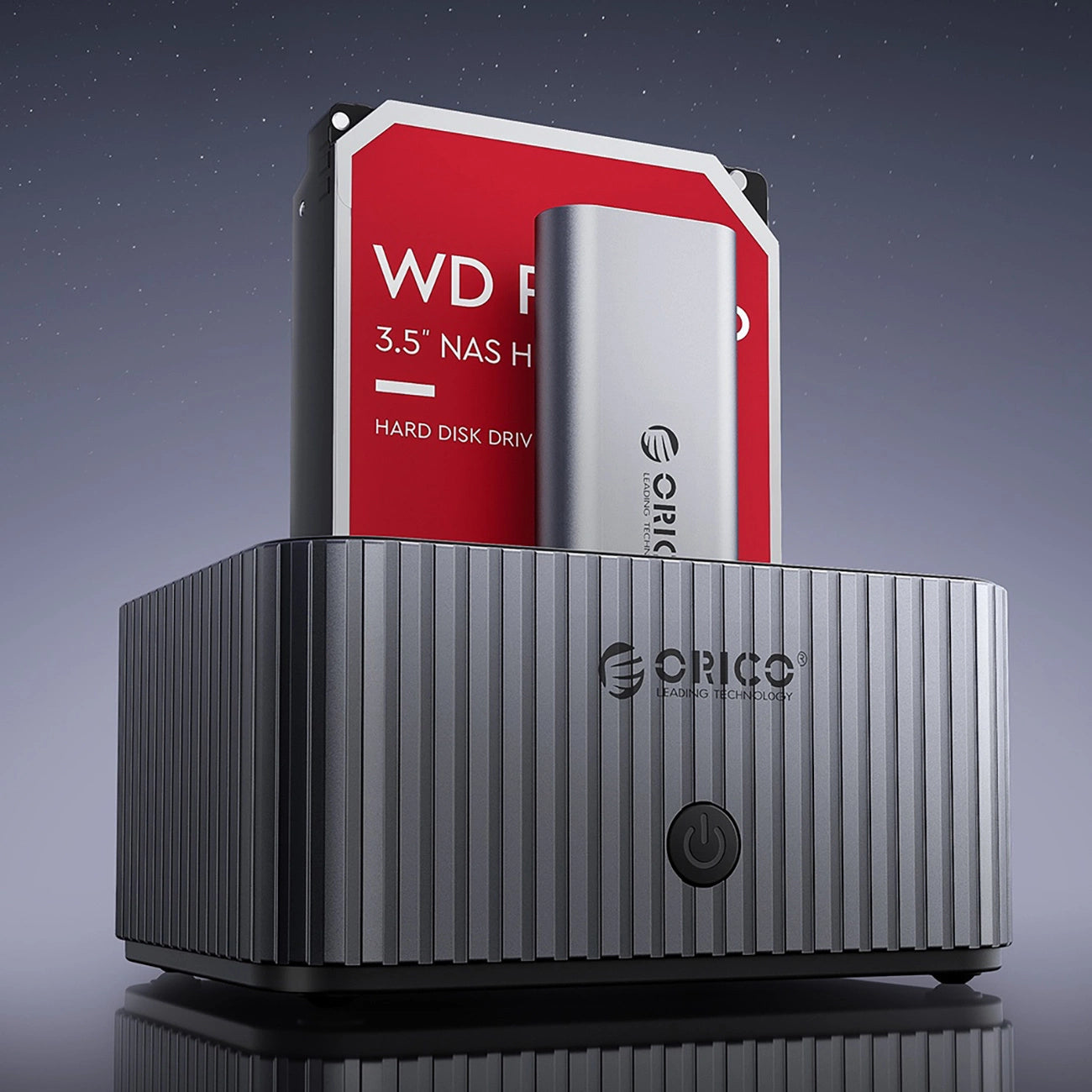 Orico IT28E-C 2-Disk Docking Station with M.2 NVME 2.5&quot;/3.5 HDD/2.5&quot; SSD Clone Function - Gray_2