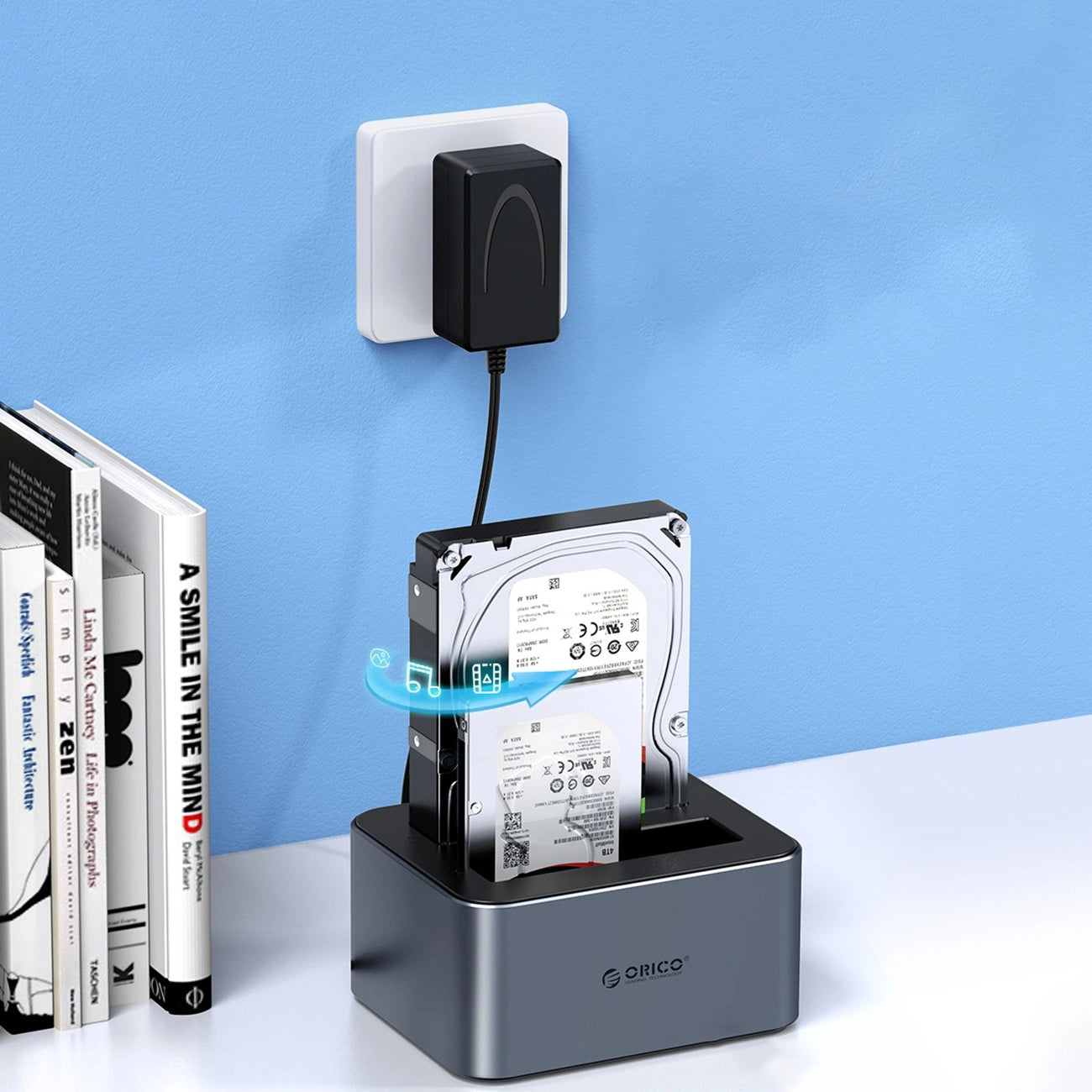 Orico 6626C3-C-V1 2-Drive Docking Station with Offline Clone Function 2.5&quot;/3.5&quot; SATA HDD/SSD - Gray_2