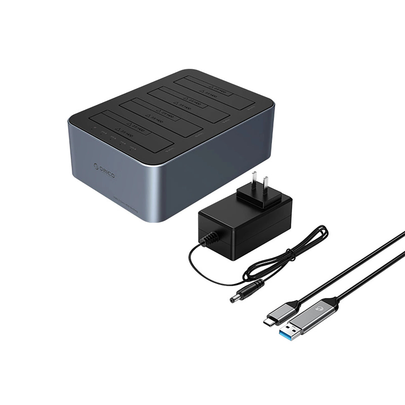 Orico 6646C3-C 4-Drive Docking Station with Offline Clone Function 2.5"/3.5" SATA HDD/SSD - Gray_1